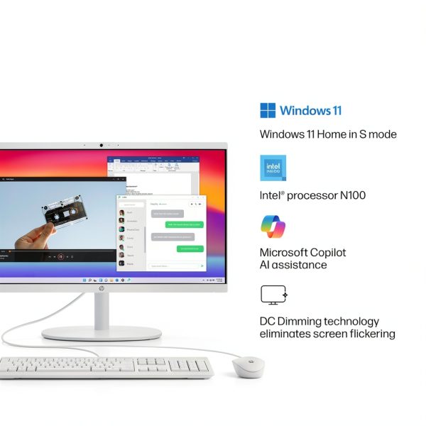 HP All in One Intel N100 8GB RAM 21.5 FHD Display-11
