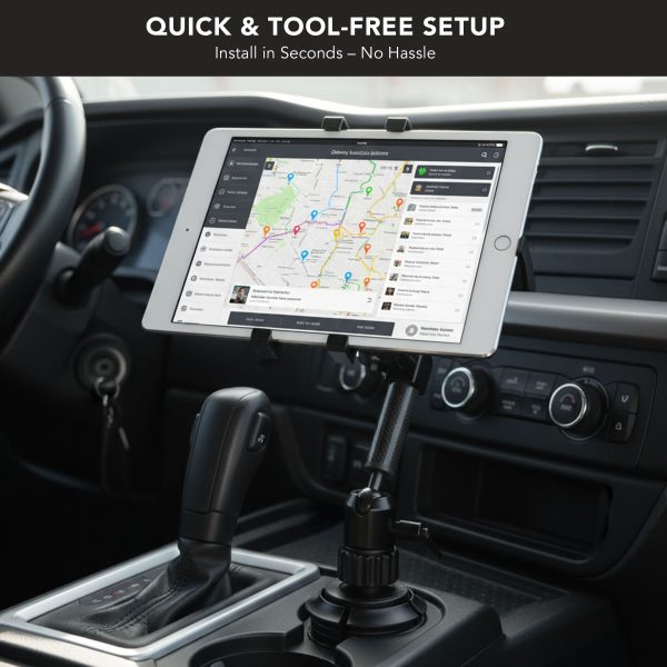 Carbon Fiber Tablet Mount ELD GPS Fleet Truck Drivers-10
