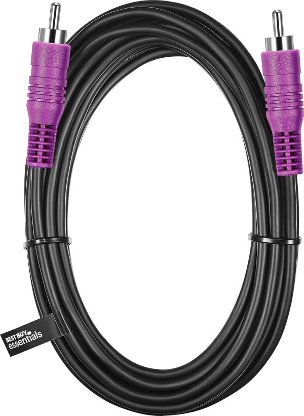 Best Buy Essentials Subwoofer RCA Cable 15ft Copper Shield-3