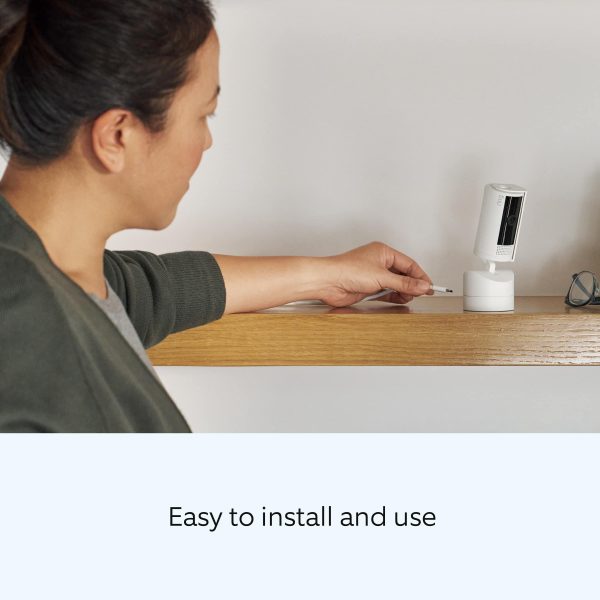 Ring Pan Tilt Indoor Security Cam 360 Coverage Live View-4
