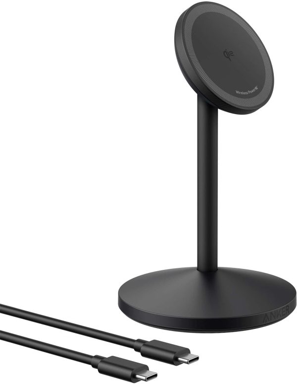 Anker MagGo Wireless Charger Stand 15W Fast Magnetic Qi2-0
