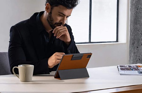 Boox Tab Ultra C Pro Magnetic Case Tri Fold Leather Cover-3