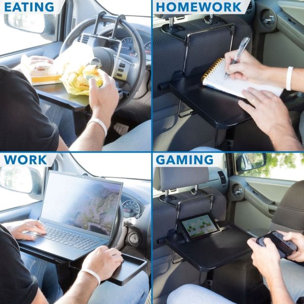 Car Desk Tray Steering Wheel Laptop Workstation Foldable-3