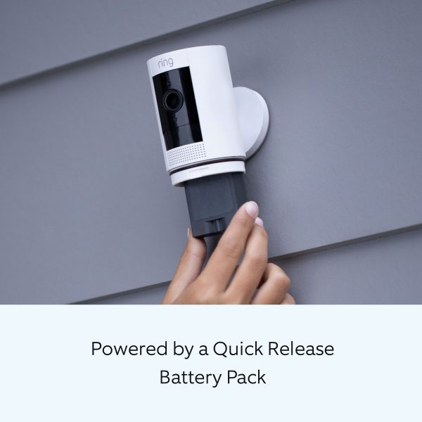 Ring Stick Up Cam Wire Free 1080p Security Camera White-2