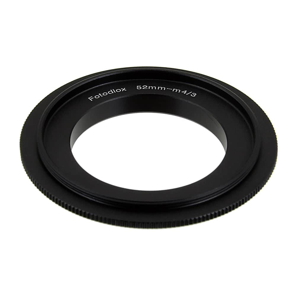 Fotodiox Reverse Mount Adapter Ring attached to a MFT camera