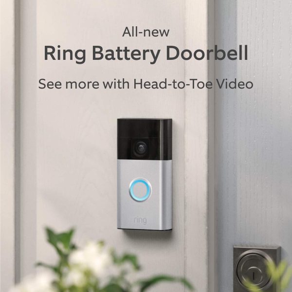Ring Starter Set Battery Doorbell Indoor Cam Satin Nickel-1