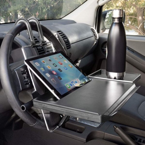 Car Desk Tray Steering Wheel Laptop Workstation Foldable-1