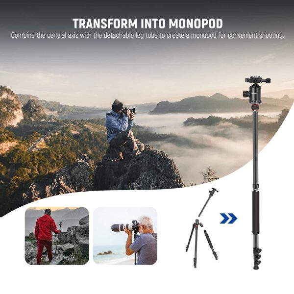 Neewer 77 Inch Aluminum Tripod Monopod DSLR Camera Phone-5
