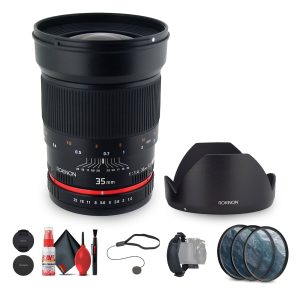 Rokinon 35mm f1.4 Wide Angle Lens for Olympus Bundle-0
