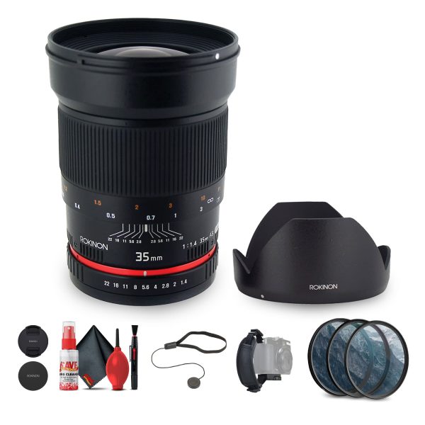 Rokinon 35mm f1.4 Wide Angle Lens for Olympus Bundle-0