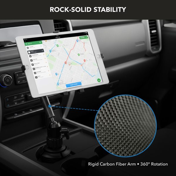 Carbon Fiber Tablet Mount ELD GPS Fleet Truck Drivers-7