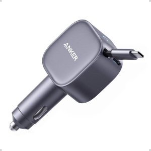 Anker 75W USB-C Car Charger Retractable Cable Fast Charging-0